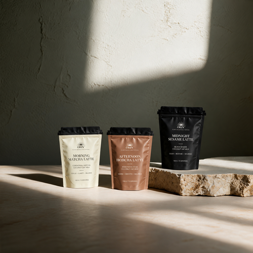 ORIN Explorer Pack – Matcha, Hojicha & Black Sesame Latte Variety Pack, 450g